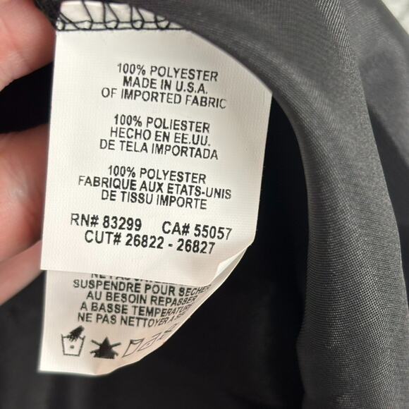 Bebe Slip Dress XL Black Satin Y2K Gothic Glam Coquette Grunge Cowl Drape Neck - Picture 5 of 10